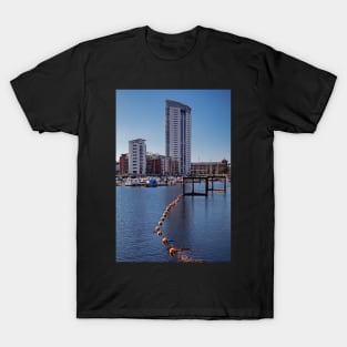 Meridian Tower, Swansea Marina, Wales T-Shirt